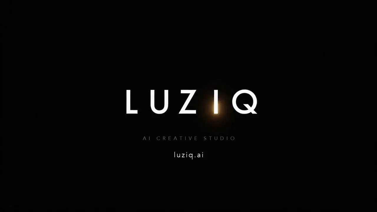 The LUZIQ end card with the I lit