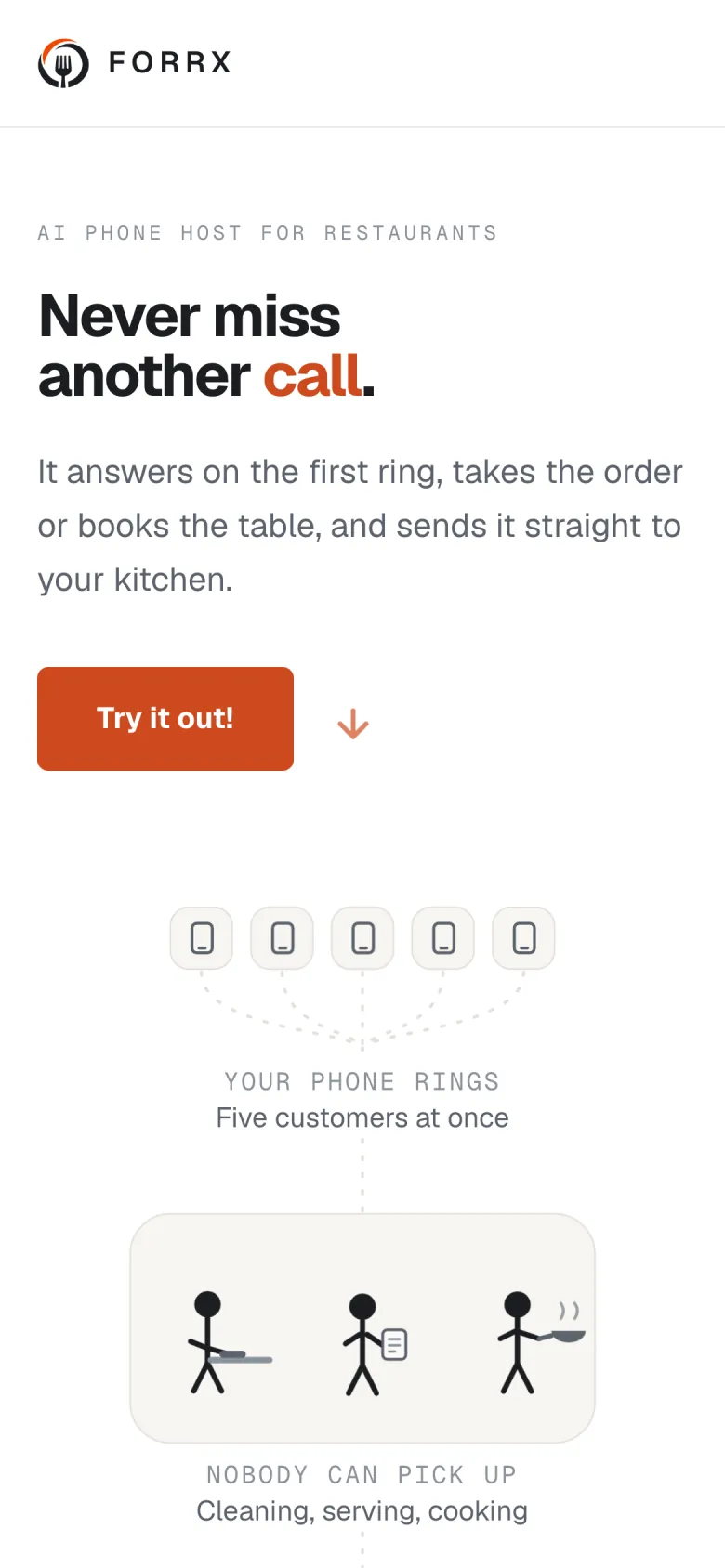 The same page on a phone.